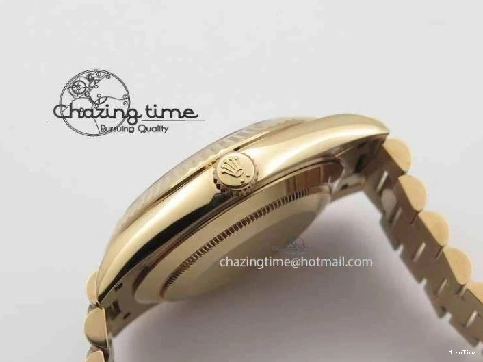 MiroTime 0318 Sophisticated Day-Date 40mm 228239 RG Noob 1:1 Best Edition Brown Roman Dial On RG President Bracelet A 3707